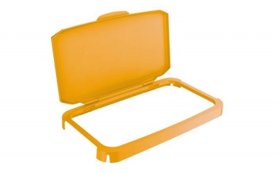 Nyitható tető, 60 l-es szemeteshez, műanyag, DURABLE "Durabin®", sárga